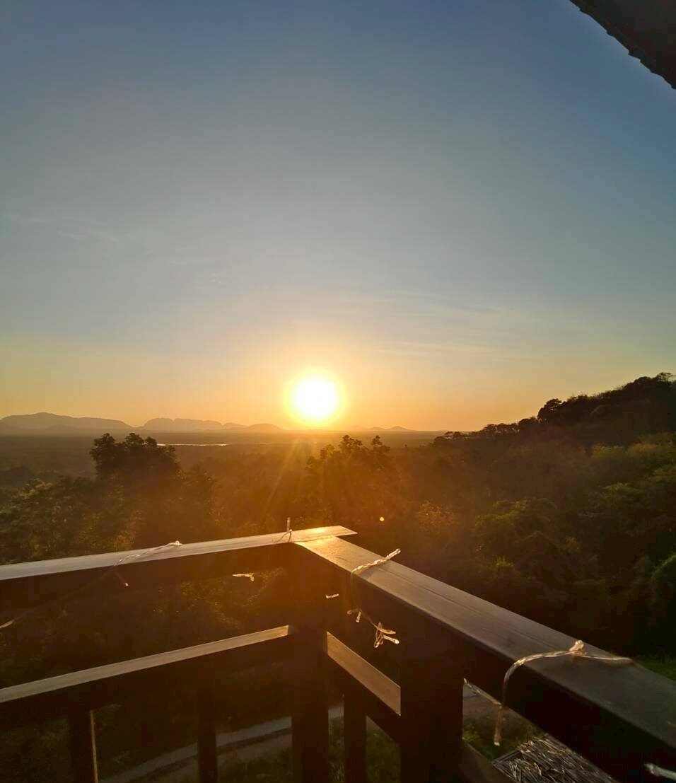 Sunset view from the Baan Phutawan Lanta viewpoint terrace